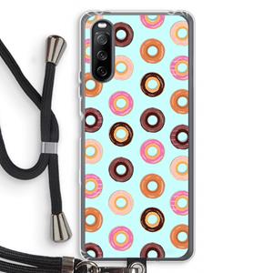 CaseCompany Donuts: Sony Sony Xperia 10 III Transparant Hoesje met koord