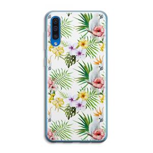 CaseCompany Gele kuif: Samsung Galaxy A50 Transparant Hoesje