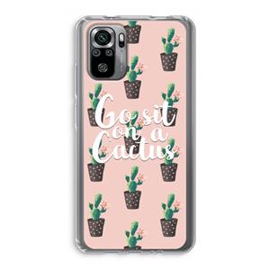 CaseCompany Cactus quote: Xiaomi Redmi Note 10S Transparant Hoesje