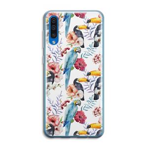 CaseCompany Bloemen tukan: Samsung Galaxy A50 Transparant Hoesje