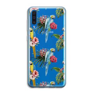CaseCompany Kleurrijke papegaaien: Samsung Galaxy A50 Transparant Hoesje