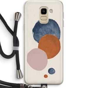 CaseCompany Geo #4: Samsung Galaxy J6 (2018) Transparant Hoesje met koord