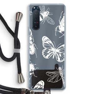 CaseCompany Tiny Bugs: Sony Xperia 5 II Transparant Hoesje met koord