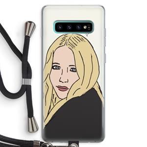 CaseCompany Mary Kate: Samsung Galaxy S10 Plus Transparant Hoesje met koord