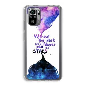 CaseCompany Stars quote: Xiaomi Redmi Note 10S Transparant Hoesje