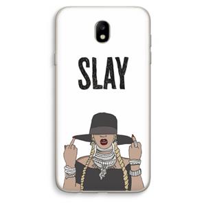 CaseCompany Slay All Day: Samsung Galaxy J7 (2017) Transparant Hoesje