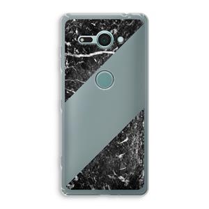 CaseCompany Zwart marmer: Sony Xperia XZ2 Compact Transparant Hoesje