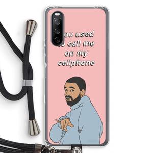 CaseCompany Hotline bling: Sony Sony Xperia 10 III Transparant Hoesje met koord