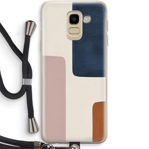 CaseCompany Geo #5: Samsung Galaxy J6 (2018) Transparant Hoesje met koord