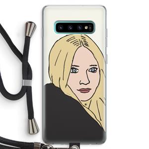 CaseCompany Ashley: Samsung Galaxy S10 Plus Transparant Hoesje met koord