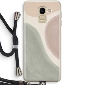 CaseCompany Geo #6: Samsung Galaxy J6 (2018) Transparant Hoesje met koord