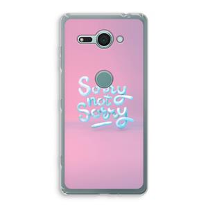 CaseCompany Sorry not sorry: Sony Xperia XZ2 Compact Transparant Hoesje