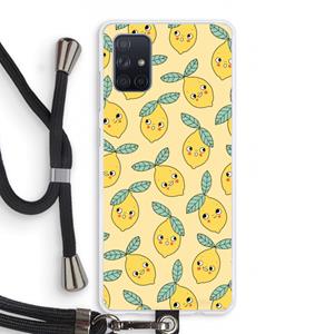 CaseCompany Citroenen: Samsung Galaxy A71 Transparant Hoesje met koord