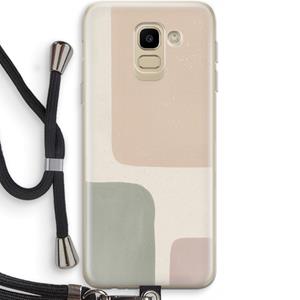 CaseCompany Geo #7: Samsung Galaxy J6 (2018) Transparant Hoesje met koord