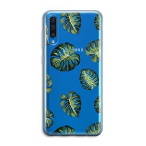 CaseCompany Tropische bladeren: Samsung Galaxy A50 Transparant Hoesje