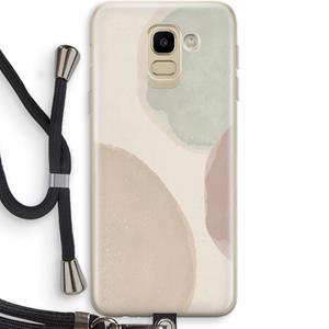 CaseCompany Geo #8: Samsung Galaxy J6 (2018) Transparant Hoesje met koord