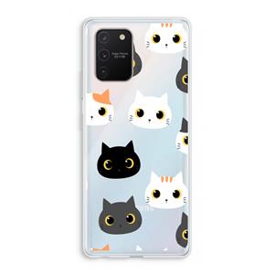 CaseCompany Katten: Samsung Galaxy S10 Lite Transparant Hoesje