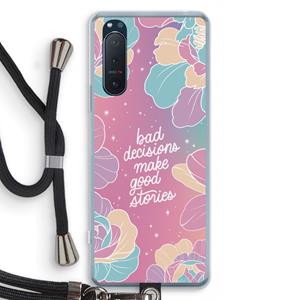 CaseCompany Good stories: Sony Xperia 5 II Transparant Hoesje met koord