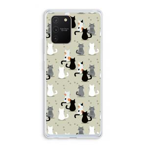 CaseCompany Katten: Samsung Galaxy S10 Lite Transparant Hoesje