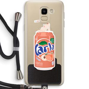 CaseCompany S(peach)less: Samsung Galaxy J6 (2018) Transparant Hoesje met koord