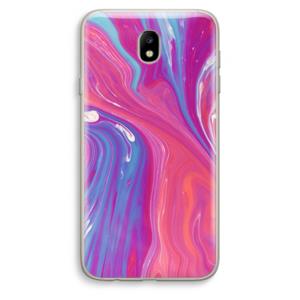 CaseCompany Paarse stroom: Samsung Galaxy J7 (2017) Transparant Hoesje