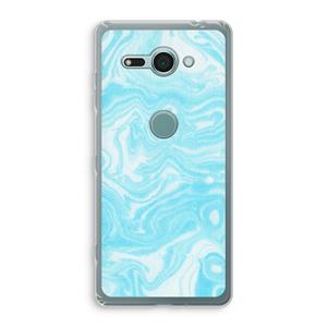 CaseCompany Waterverf blauw: Sony Xperia XZ2 Compact Transparant Hoesje