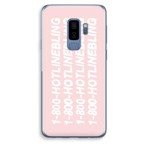 CaseCompany Hotline bling pink: Samsung Galaxy S9 Plus Transparant Hoesje