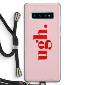 CaseCompany Ugh: Samsung Galaxy S10 Plus Transparant Hoesje met koord