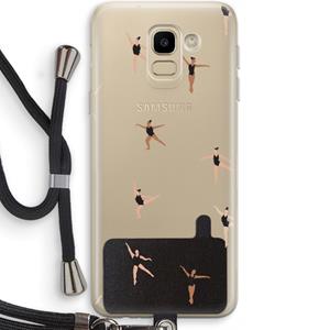 CaseCompany Dancing #1: Samsung Galaxy J6 (2018) Transparant Hoesje met koord