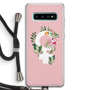 CaseCompany Venus: Samsung Galaxy S10 Plus Transparant Hoesje met koord