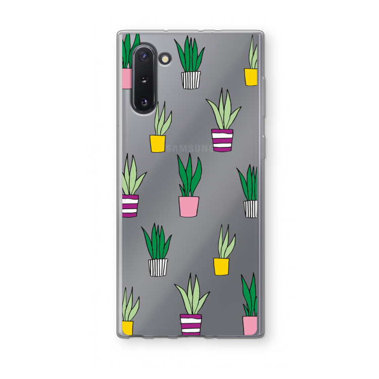 CaseCompany Sanseveria: Samsung Galaxy Note 10 Transparant Hoesje