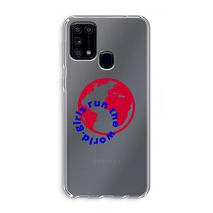 CaseCompany Run The World: Samsung Galaxy M31 Transparant Hoesje