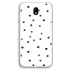 CaseCompany Blauwe stippen: Samsung Galaxy J7 (2017) Transparant Hoesje