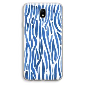 CaseCompany Blauwe nerven: Samsung Galaxy J7 (2017) Transparant Hoesje