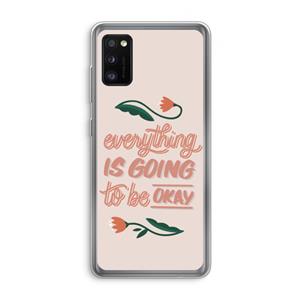 CaseCompany Optimistic flower girl: Samsung Galaxy A41 Transparant Hoesje