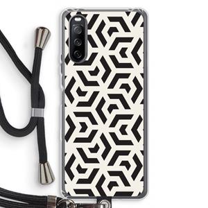CaseCompany Crazy pattern: Sony Sony Xperia 10 III Transparant Hoesje met koord