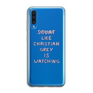 CaseCompany Christian Grey: Samsung Galaxy A50 Transparant Hoesje