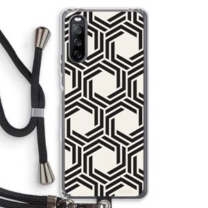 CaseCompany Geometrisch patroon: Sony Sony Xperia 10 III Transparant Hoesje met koord