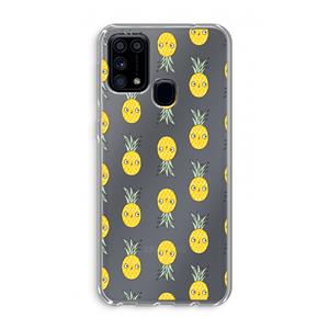 CaseCompany Ananas: Samsung Galaxy M31 Transparant Hoesje