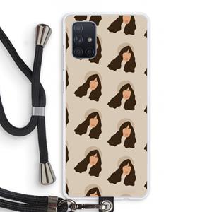 CaseCompany Bonjour mon amour: Samsung Galaxy A71 Transparant Hoesje met koord