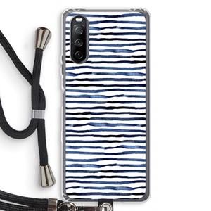 CaseCompany Verrassende lijnen: Sony Sony Xperia 10 III Transparant Hoesje met koord