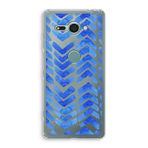 CaseCompany Blauwe pijlen: Sony Xperia XZ2 Compact Transparant Hoesje