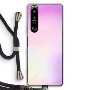 CaseCompany Flow mist pastel: Sony Xperia 1 III Transparant Hoesje met koord