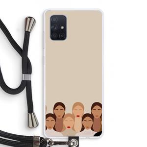 CaseCompany Girls girls girls: Samsung Galaxy A71 Transparant Hoesje met koord