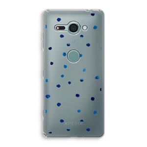 CaseCompany Blauwe stippen: Sony Xperia XZ2 Compact Transparant Hoesje