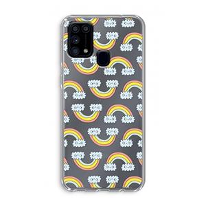 CaseCompany Regenboog: Samsung Galaxy M31 Transparant Hoesje