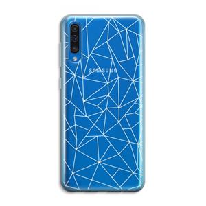 CaseCompany Geometrische lijnen wit: Samsung Galaxy A50 Transparant Hoesje