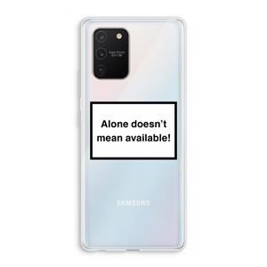 CaseCompany Alone: Samsung Galaxy S10 Lite Transparant Hoesje