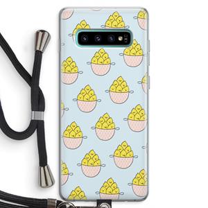 CaseCompany Citroenen: Samsung Galaxy S10 Plus Transparant Hoesje met koord