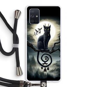 CaseCompany Moonlight Companions: Samsung Galaxy A71 Transparant Hoesje met koord